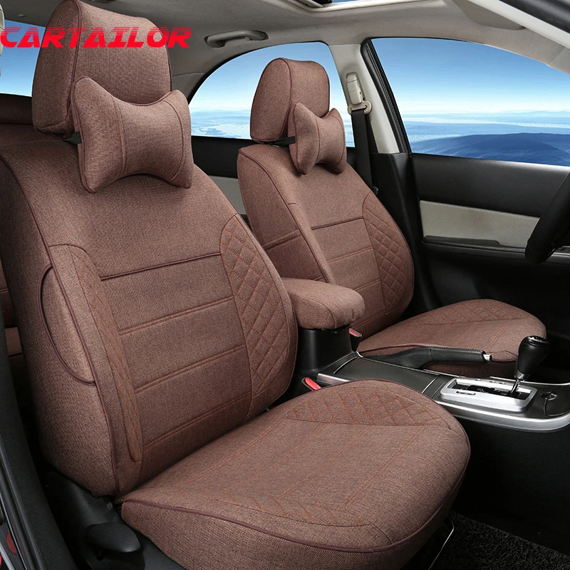 Cartailor リネン布カバー席カーアクセサリーランドクルーザープラドカーシートカバーセットカスタムフィットシートカバー黒 Seat Car Accessories Seat Cover Setfitted Seat Covers Aliexpress