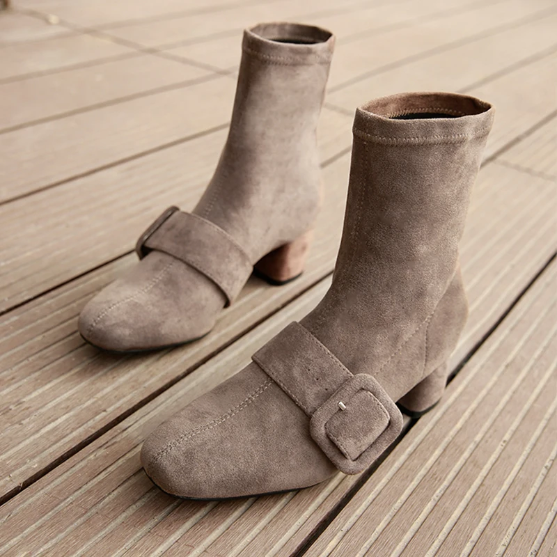 Brown Boots Fashion High Heels Sexy Boots Elegant Ankle Boots For Women Autumn Boots Women Winter Boots New Black Boots