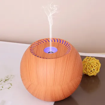 

Electric Humidifier Essential Aroma Oil Diffuser Ultrasonic Wood Grain Air Humidifier Usb Mini Mist Maker Led Light Home#g40