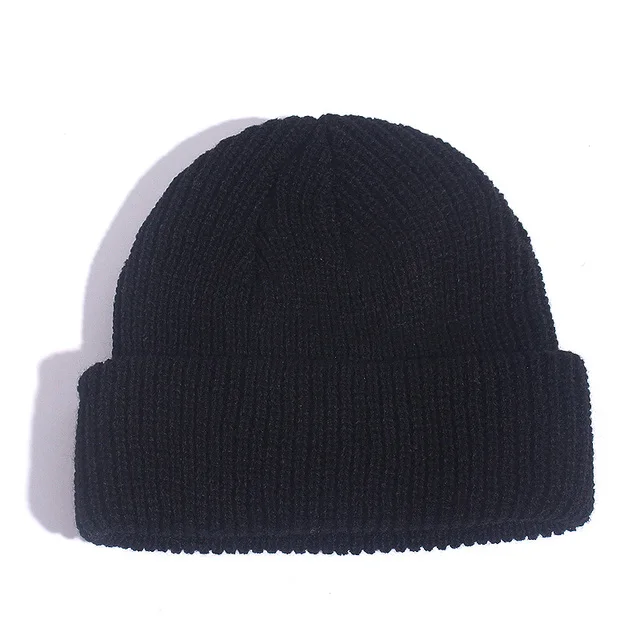 Fashion Hip Hop Beanie Knitted Hat Men Skullcap Women Winter Warm Brimless Baggy Melon Cap Cuff Docker Fisherman Beanies Hats C