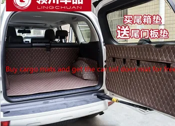 

Buy 1 get 1 free!!! 4 Colors 8 pcs Cargo Liner Car Trunk Mat For 7 Seats TOYOTA Prado 2010-2017 Carpet Interior Floor Mats