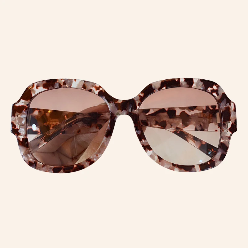 No.2 Sunglasses Квадратная большая рама солнцезащитные очки женские Роскошные брендовые зеркальные негабаритные солнцезащитные очки Оттенки UV400 - Цвет линз: No.2 Sunglasses