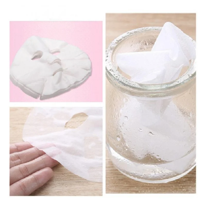 Хлопковая маска для лица лист бумаги DIY Мягкая дышащая Нетоксичная маска для лица лист Макияж для ухода за кожей инструмент 100 шт./упак