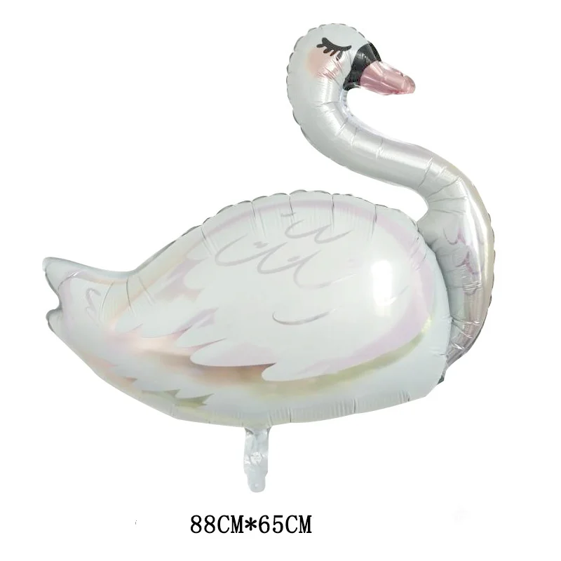 

1pcs white elegant swan wedding decoration gril forest happy birthday party baloon pink flamingo eyelash foil balloon cactus