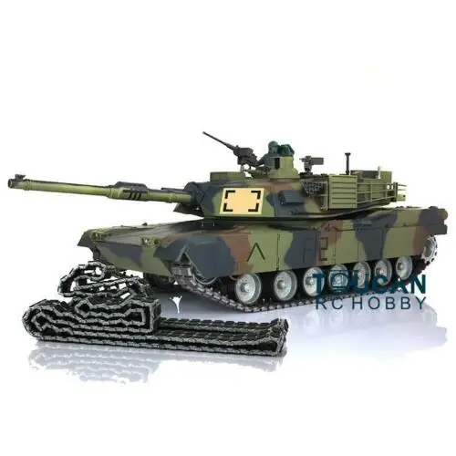 

6.0 Abrams 1/16 Henglong 3918 360 Turret Barrel Recoil Metal Track RTR RC Tank TH12961