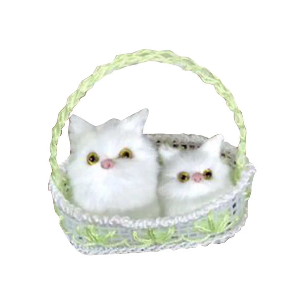 Милый плюшевый Кот, мягкие игрушки животных, кукла, мини-моделирование, детский Рождественский подарок для девочек