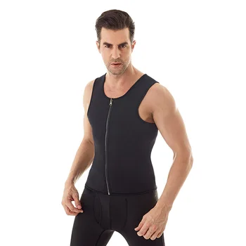 

Neoprene sports corset men's sweat perspiration belly zipper body-shaping suit beer belly waist fitness vest