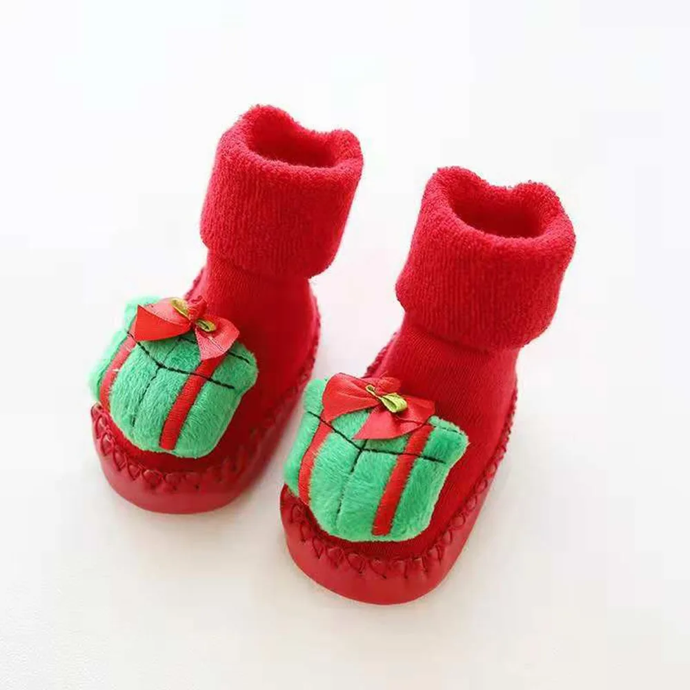 ARLONEET противоскользящие носки-тапочки на Рождество для малышей носки-тапочки для маленьких мальчиков и девочек Нескользящие носки для малышей CO29 - Цвет: B