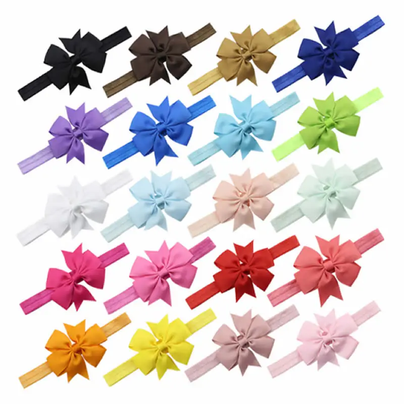 Children with V ribbon dovetail baby bow headband new fashon bowknet colorful hearwear | Детская одежда и обувь
