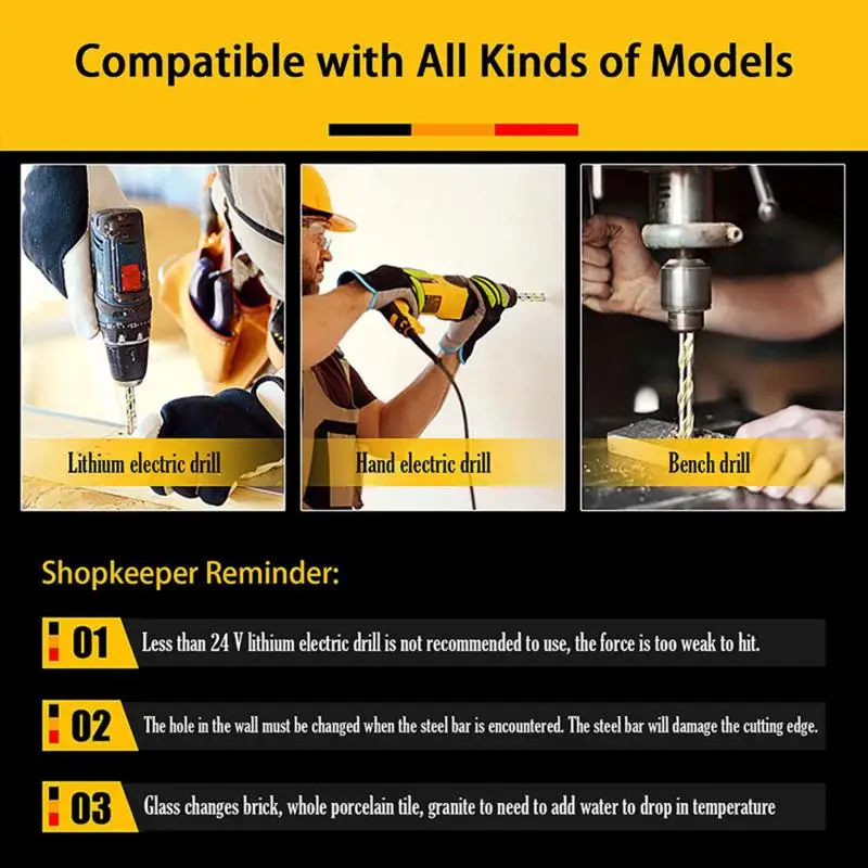 Рисунок 3 - 4/5/6/8/10 мм сверла с шестигранным