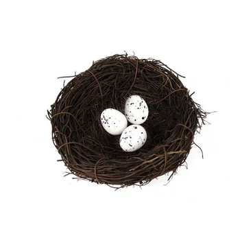 

Easter toad rattan woven bird's nest straw nest birdcage Photo Props 1pcs