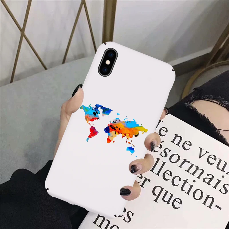 Чехол для iPhone 11 Pro XS MAX X XR 7 8 6 6s Plus черный белый жесткий чехол телефона из