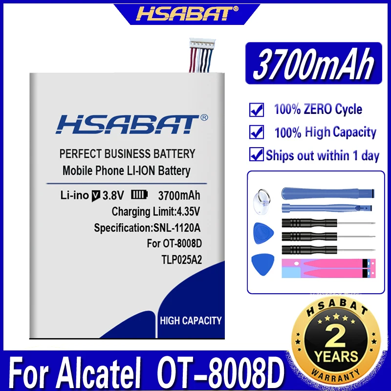 Аккумулятор HSABAT 3700mAh TLP025A2 для Alcatel One Battery Touch idol X + 6043D Scribe HD OT 8008D TCL S960 Y710 Y900|battery for