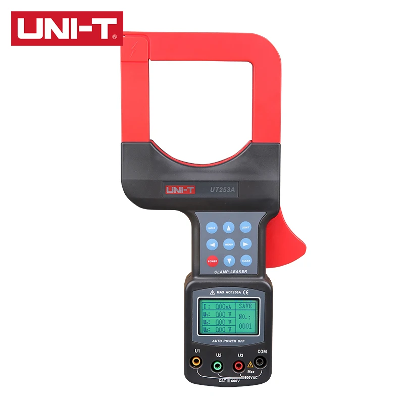 UNI T UT253A/UT253B большой Хомут для утечки тока Автоматический диапазон RS 232 ЖК дисплей