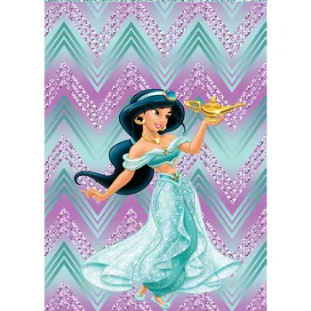 

Magic Lamp Diamond Stripe Photo Background Kids Birthday Party Baby Shower Photography Backdrops Photo Studio Banner Vinyl Props