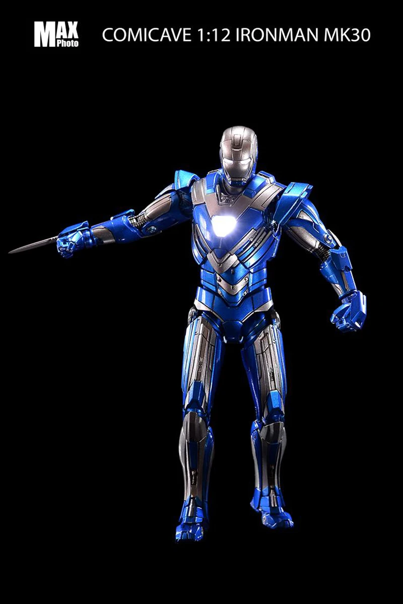 15,3 см 1/12 Коллекционная Фигурка Железный человек Comicave Studio MK33/MK30 Тип центурионов красный/синий цвета модель светильник игрушка - Цвет: MK30