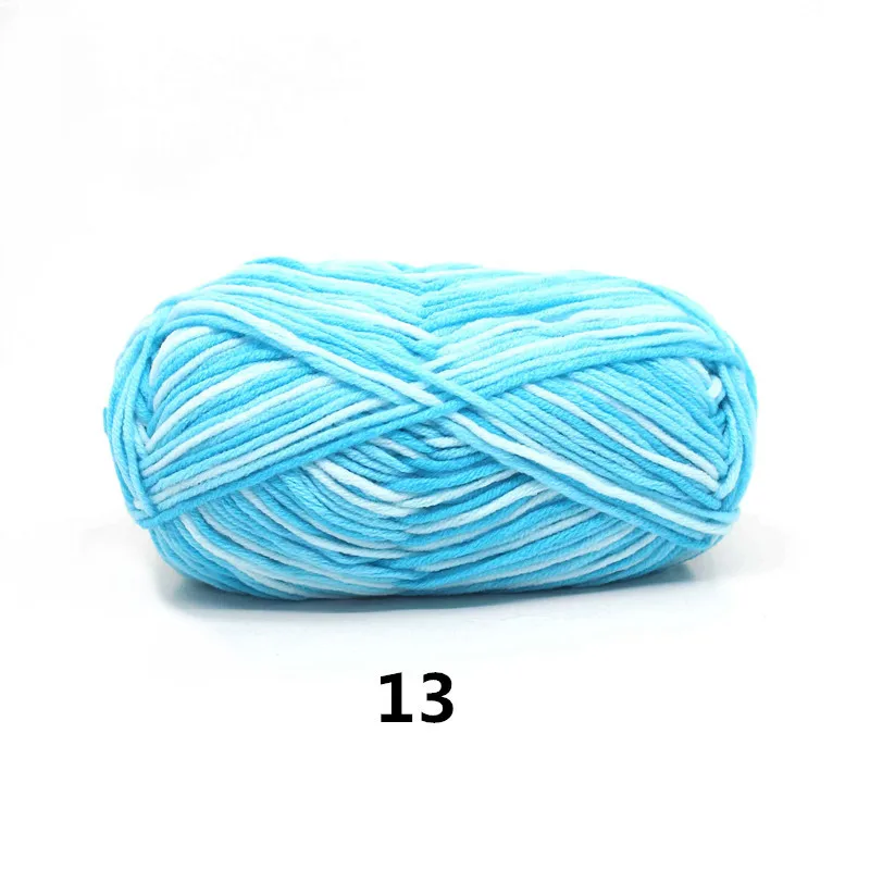 A13 12pcs 12 шт. необычная пряжа смешанных цветов, меланжевые нити, хлопок, смешанная пряжа, красивый свитер для ручного вязания - Цвет: A13 12pcs