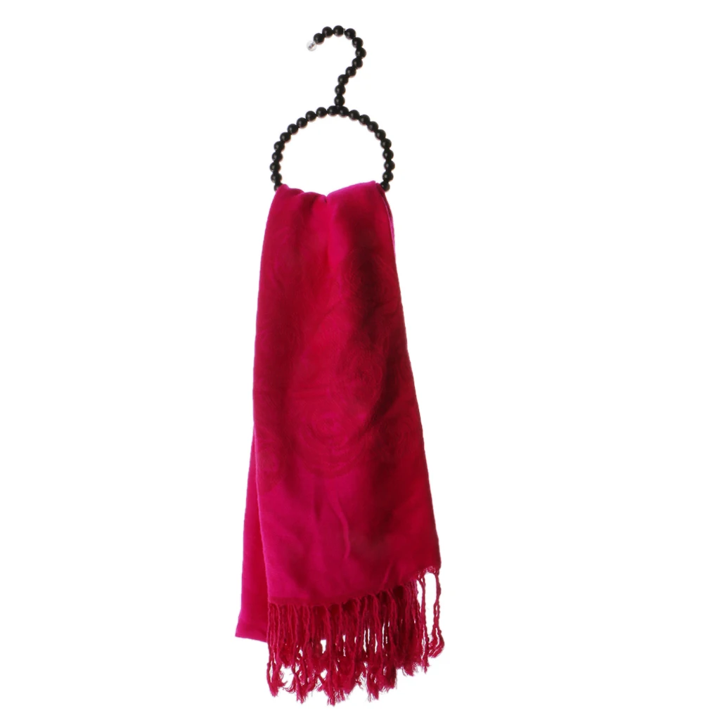 Pearl Beaded Metal Scarf Hanger Socks Silk Stockings Hanger Holder Clothes Coat Hanger Holder Dress Skirts Hanger Holder