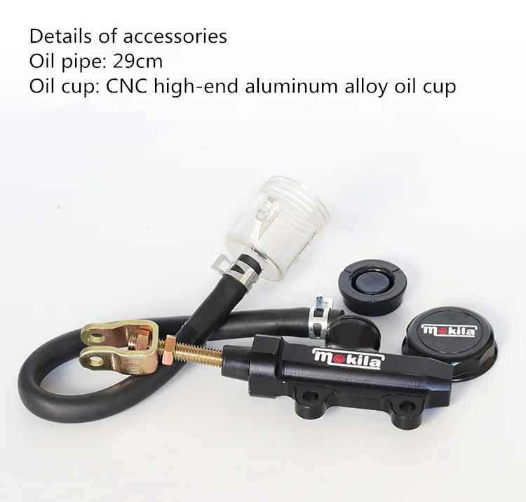 Высокое качество, Задний дисковый тормозной насос, аксессуары для мотоциклов, гидравлическое сцепление, главный цилиндр, стержень, тормозной насос m10x1.25 мм, алюминий