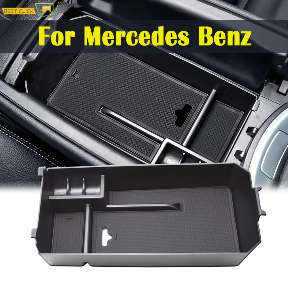 

For Mercedes Benz C GLC Class W205 C180 C200 C260 C300 GLC200 GLC260 GLC300 Armrest Storage Box Center Cconsle Glove Tray Bin