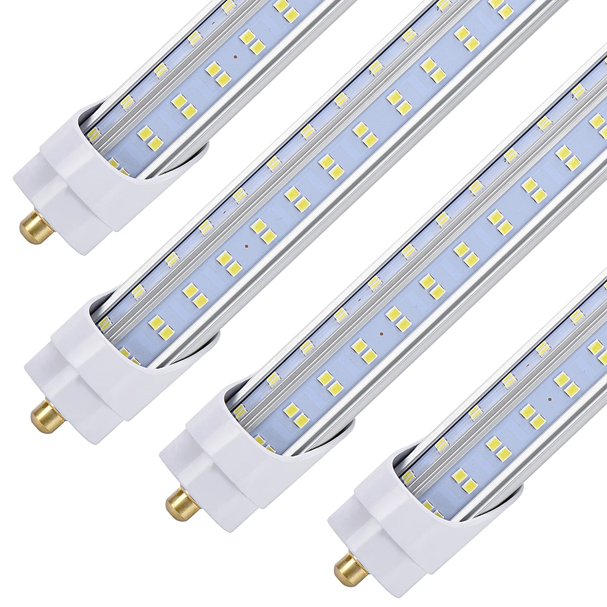 Single Pin FA8 Base Clear 8-Pack 8 Foot 270 Degree V Shaped LED Shop Light,Dual-End Powere Ballast Bypass T8 8ft Led Tube Light,96 120W 6000K Cool White 8FT LED Bulbs 4 Rows Single Pin FA8 Base Clear 8-Pack 8 Foot 270 Degree V Shaped LED Shop Light,Dual-End Powere Ballast Bypass T8 8ft Led Tube Light,96 120W 6000K Cool White 8FT LED Bulbs 4 Rows