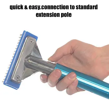 

5inch Stainless Steel Hot Spring Portable Pond Swimming Pool Brush Aquarium Algae Removal Floor Wall Cleaning Spa Heavy Duty