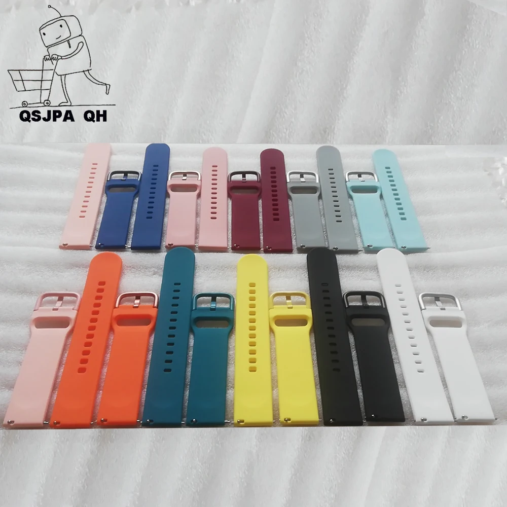 

Active2 20mm Watch Strap Band For Samsung Galaxy Watch Active 2 40mm 44mm Watchbands Wristband Silicone Sport bracelet