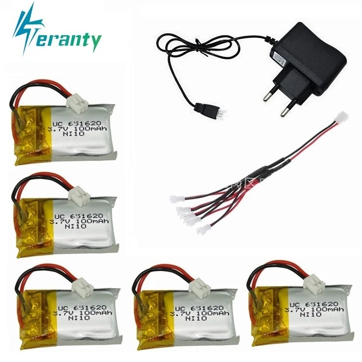 3 7 v 100mah литий полимерный Батарея Зарядное устройство для Cheerson Cx 10 10a FQ777 124 Hubsan Q4