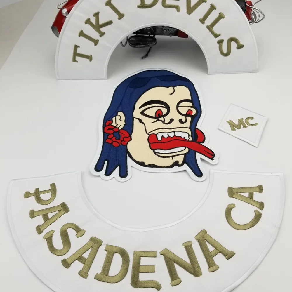 Tiki Devils DIY значки крутой MC Байкер для мотоцикла ручной работы железные нашивки
