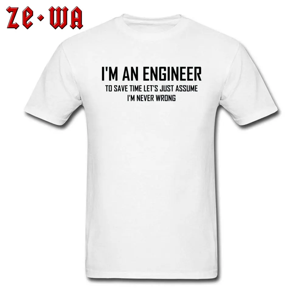 Белая футболка с надписью подходящая для Дня отца большие размеры I An Engineering Never