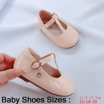 

2020 Spring girls leather shoes shallow mouth children princess shoes Korean T-shaped strap kids candy color baby toddler shoes
