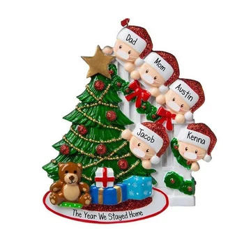 

Santa Cute Little Pendant Christmas DIY Name Greetings PVC Santa Claus Family Christmas Pendant Tree Decoration Bauble Gift