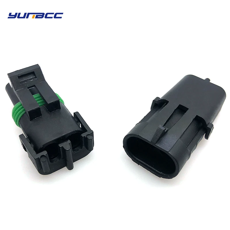 

5sets 2Pins GM Female Male Injector Socket Waterproof Automobile Cable Connector Plug 12015792 12010973