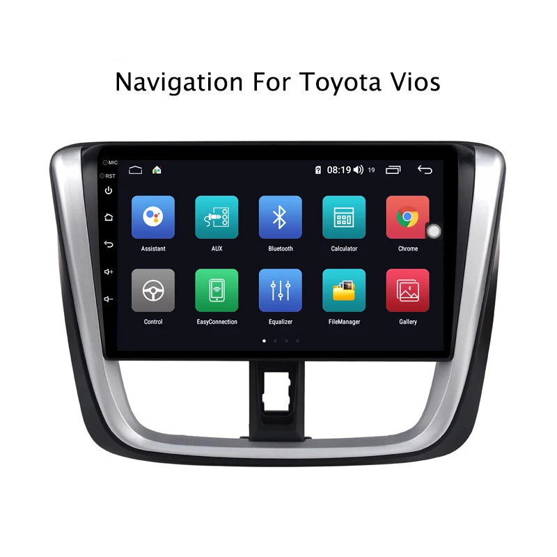 Ectwodvd 10,1 дюймов Andriod 8,1 автомобильный DVD gps для Toyota Vios- 4G ram 64G rom CarPlay DSP 4G LTE с wifi