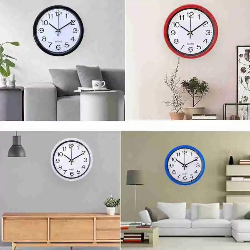 large clock Fashion Simplicity Round Wall Clock Quartz Silent Sweep Movement Home Bedroom Kitchen Office Decor Clocks Fits For Living Room Wall Clocks discount