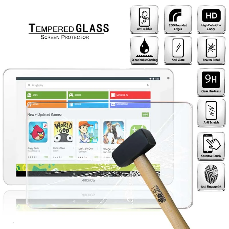 

Tablet Tempered Glass Screen Protector Cover for Archos 101c Platinum Anti-Scratch Tablet Computer Tempered Film