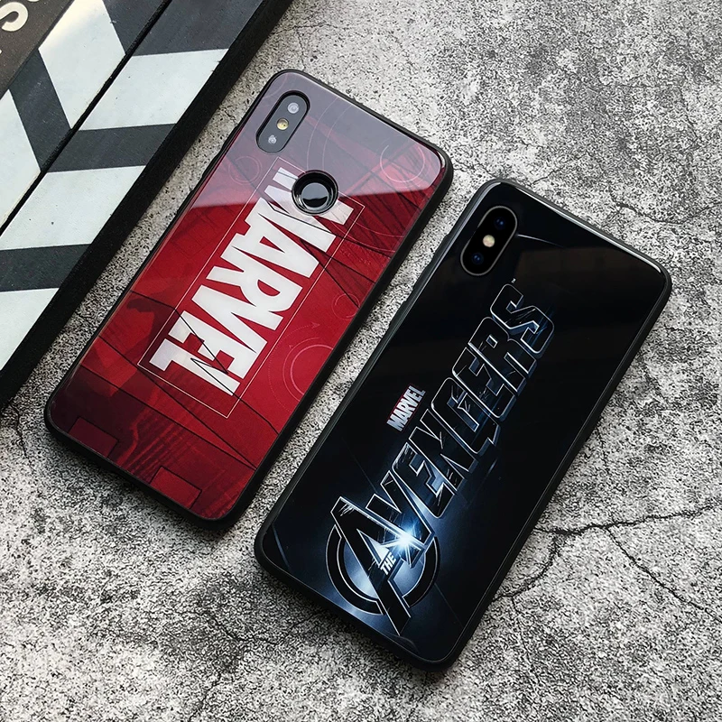 Для iphone 7 8 6s 7plus чехол для iphone X XR XS max 7 8 6 s Plus чехол для iphone 5, 5s SE стекло Marvel чехол "Железный человек"
