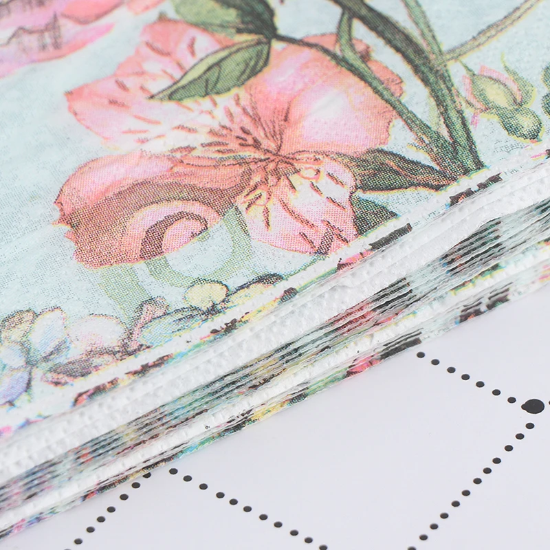 20Pcs/Pack New Printed Paper Towels Wedding Decoupage Paper Napkins For Baby Shower Birthday Decoration Kids Party Supplies