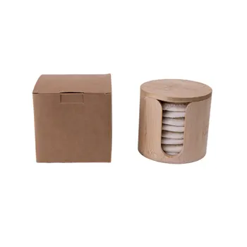 

10Pcs Natural Round Loofah Pads Soft Makeup Remover Cleaning Pads Washable Loofah Wipe Mats (8Pcs+Bamboo Tube + Kraft Carton)