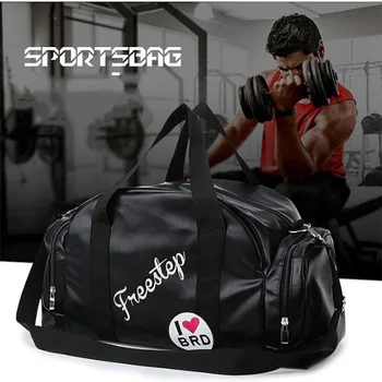 

Black Sport Travel Duffel Bag For Men With Shoe Compartment Women Gym Bags Lightweight Training Sport Shoulder Bag Yoga Handbag