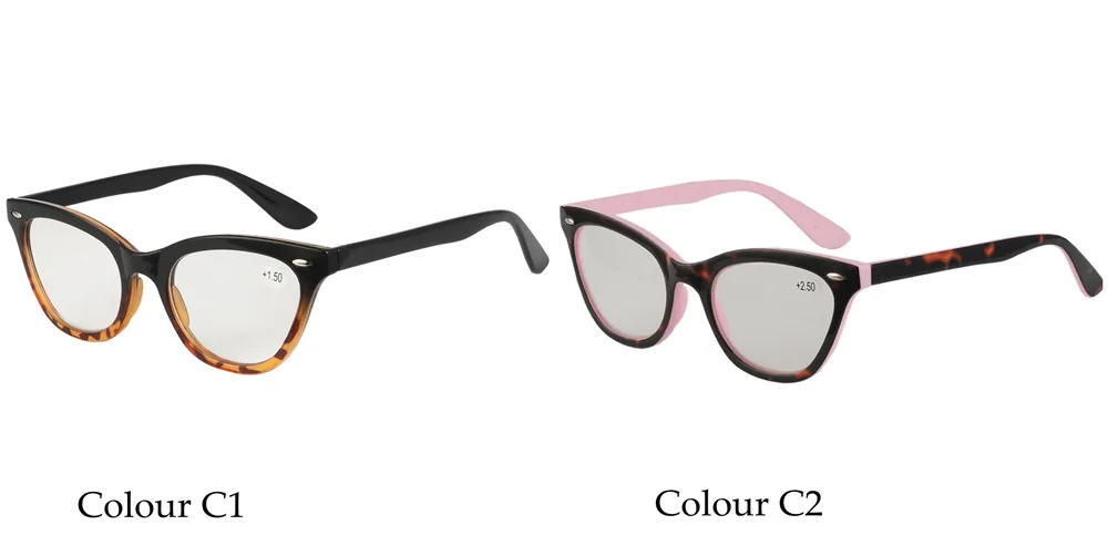 Pink Black Leopard Cat Eye Women Glasses for Reading Hyperopia Presbyopia Eyewear Diopter Eyeglasses 1.0 1.5 2.0 2.5 3.0
