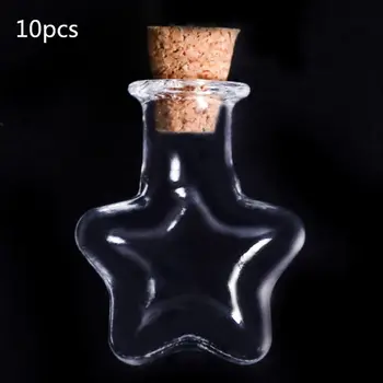 

2020 10Pcs Mini Empty Glass Wishing Message Bottle With Cork Stoppers Clear Drifting Jar For Wedding Party DIY Necklace Craft
