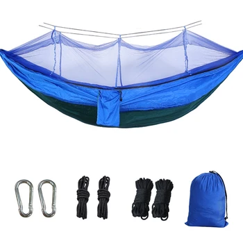 

Camping Hammock Portable Hammock with Mosquito Net Fabric Hammock Outdoor Swing Hammock Mosquito Net