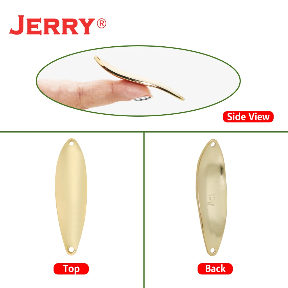 Jerry JD Unpainted Blank Spoon Fishing Lures Trout Pike Blinkers Brass  Bauble Hard Lures 10g Artificial Spinner Pesca Lake Baits