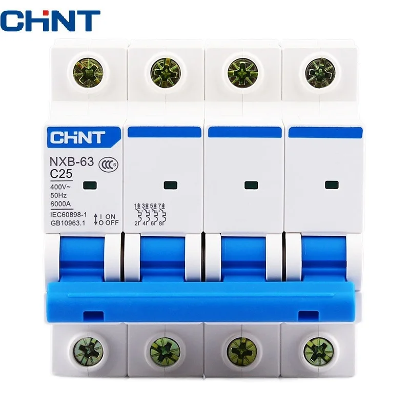 Comprar INTERRUPTOR AUTOMÁTICO MAGNETOTÉRMICO 4P 40A CURVA C 6kA 4 MÓDULOS  SERIE NXB-65 NXB-63-4-40C. CHINT. CHINT