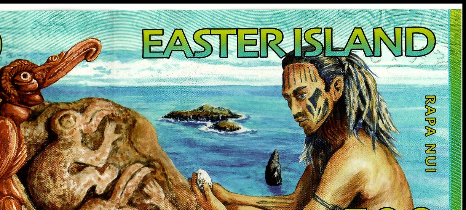 EASTER ISLAND 500 RONGO POLYMER BANKNOTE 2012 UNC