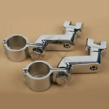 

Motorcycle Universal Front Bowleg Foot Pegs Rest Clamps 22/35 mm For GL1800 2001-2017