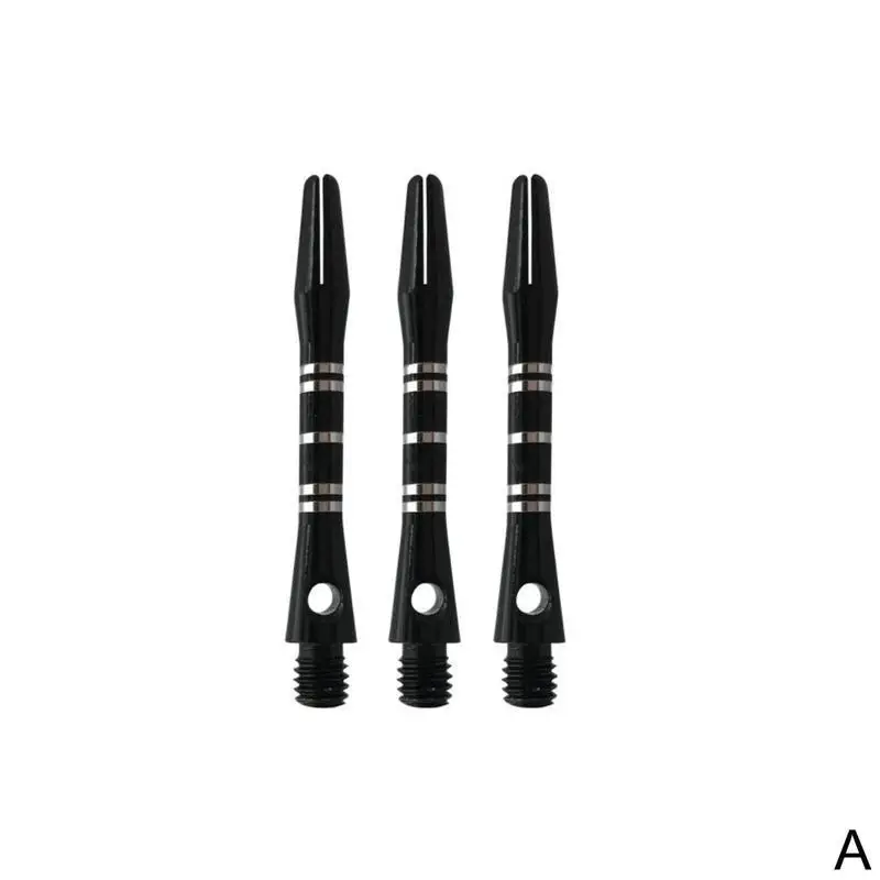 3Pcs/bag Color Engraved Aluminum Alloy Darts Rods Short Five Lines of Metal Darts Rods Standard Thread 40mm Long Darts Rods - Цвет: A