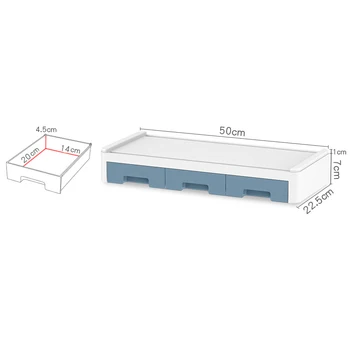 

Monitor Riser Stand Desk Shelf with Drawer Keyboard Storage Stylish Multifunctional Desktop Organizer Computer Tabletop J2Y