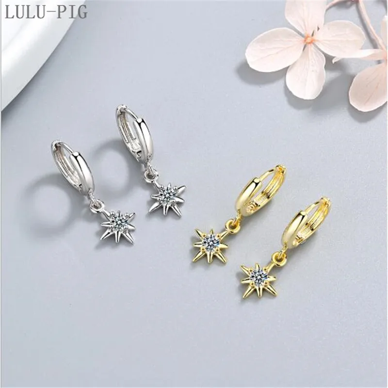 LULU-PIG новые серьги молнии для женщин новые модные серьги кольцо стиль корейский стиль Кнопка Короткие серьги EH468